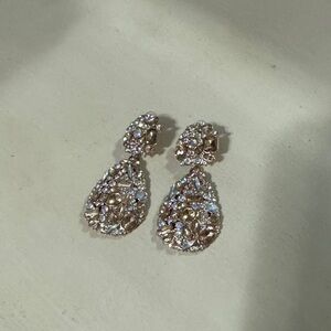 Sparkling Crystal Rose Gold Earrings